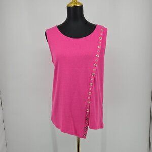 Rafaella Pink Hardware Shirt Top